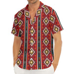 Native American Tribal Pattern Print Men's Deep V-Neck Shirt