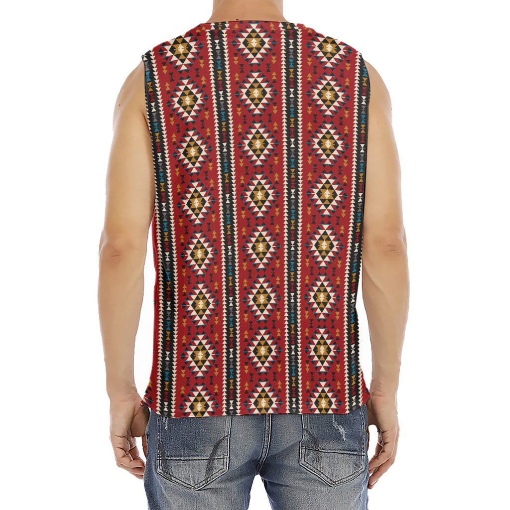 Native American Tribal Pattern Print Men's Fitness Tank Top