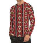 Native American Tribal Pattern Print Men's Long Sleeve Rash Guard