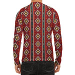 Native American Tribal Pattern Print Men's Long Sleeve Rash Guard
