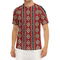 Native American Tribal Pattern Print Men's Short Sleeve Rash Guard