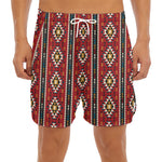 Native American Tribal Pattern Print Men's Split Running Shorts