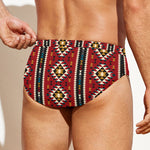 Native American Tribal Pattern Print Men's Swim Briefs