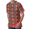 Native American Tribal Pattern Print Men's Velvet T-Shirt