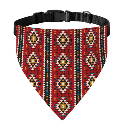 Native American Tribal Pattern Print Over The Collar Dog Bandana