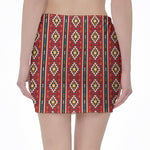 Native American Tribal Pattern Print Pencil Mini Skirt