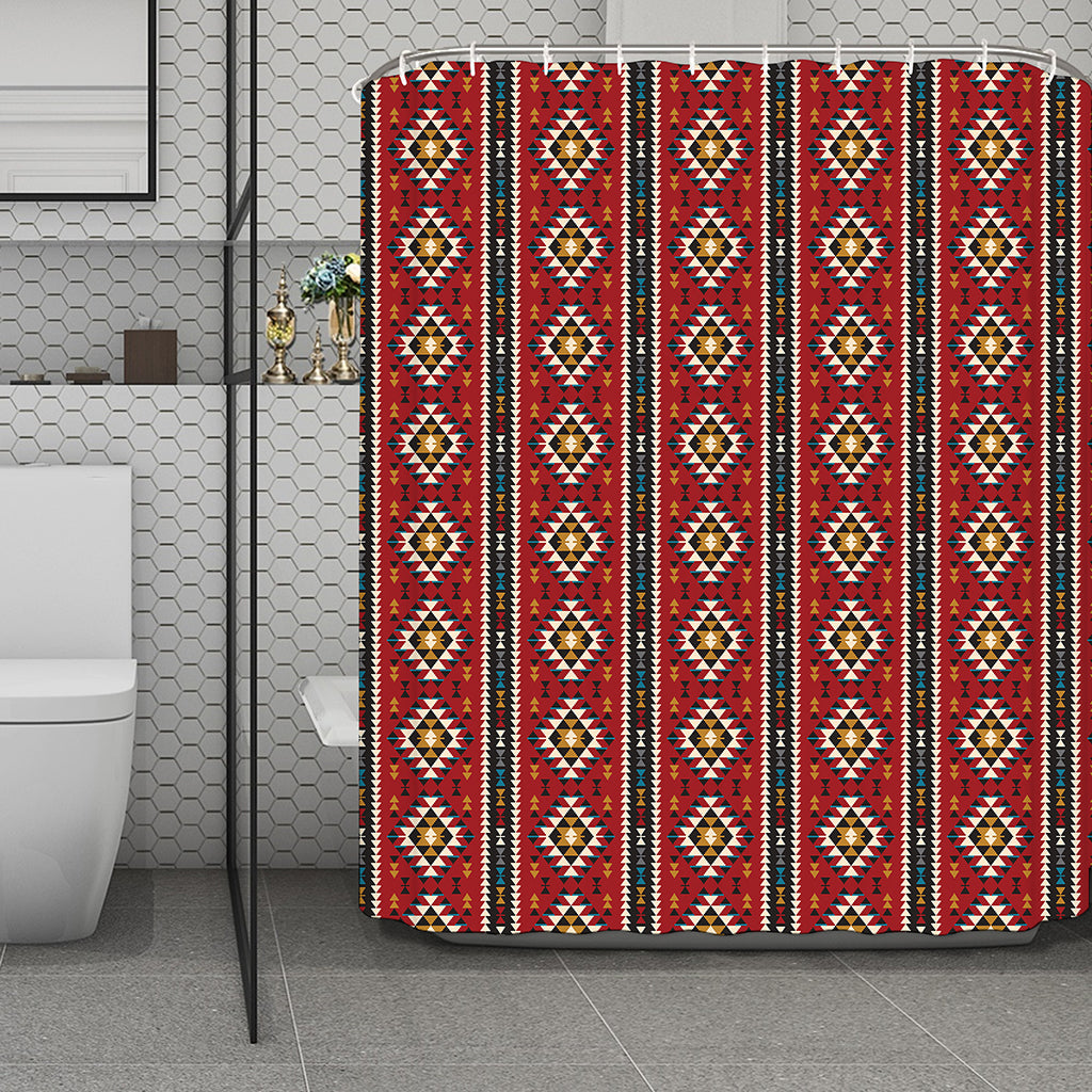 Native American Tribal Pattern Print Polyester Shower Curtain