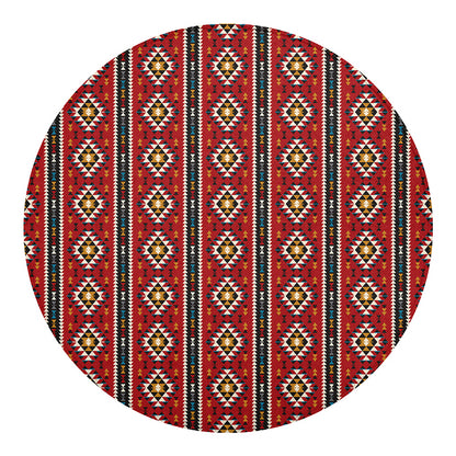 Native American Tribal Pattern Print Round Blanket