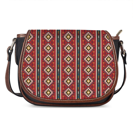 Native American Tribal Pattern Print Saddle Bag