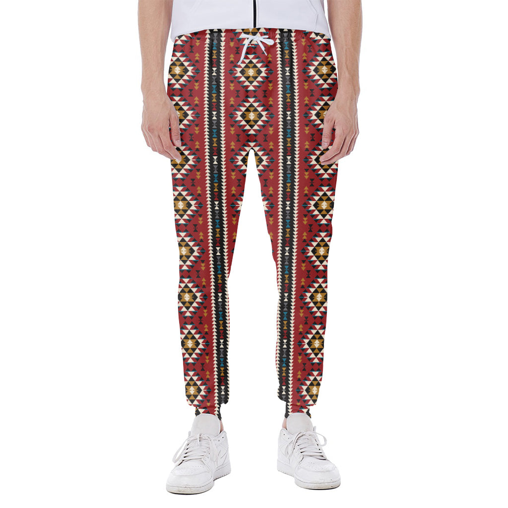 Native American Tribal Pattern Print Scuba Joggers