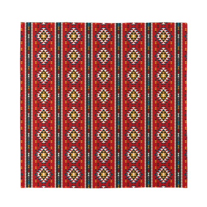 Native American Tribal Pattern Print Silk Bandana