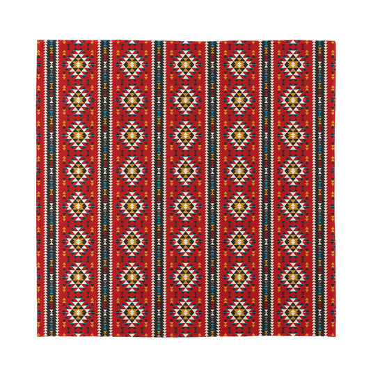 Native American Tribal Pattern Print Silk Bandana