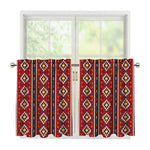 Native American Tribal Pattern Print Tier Curtains