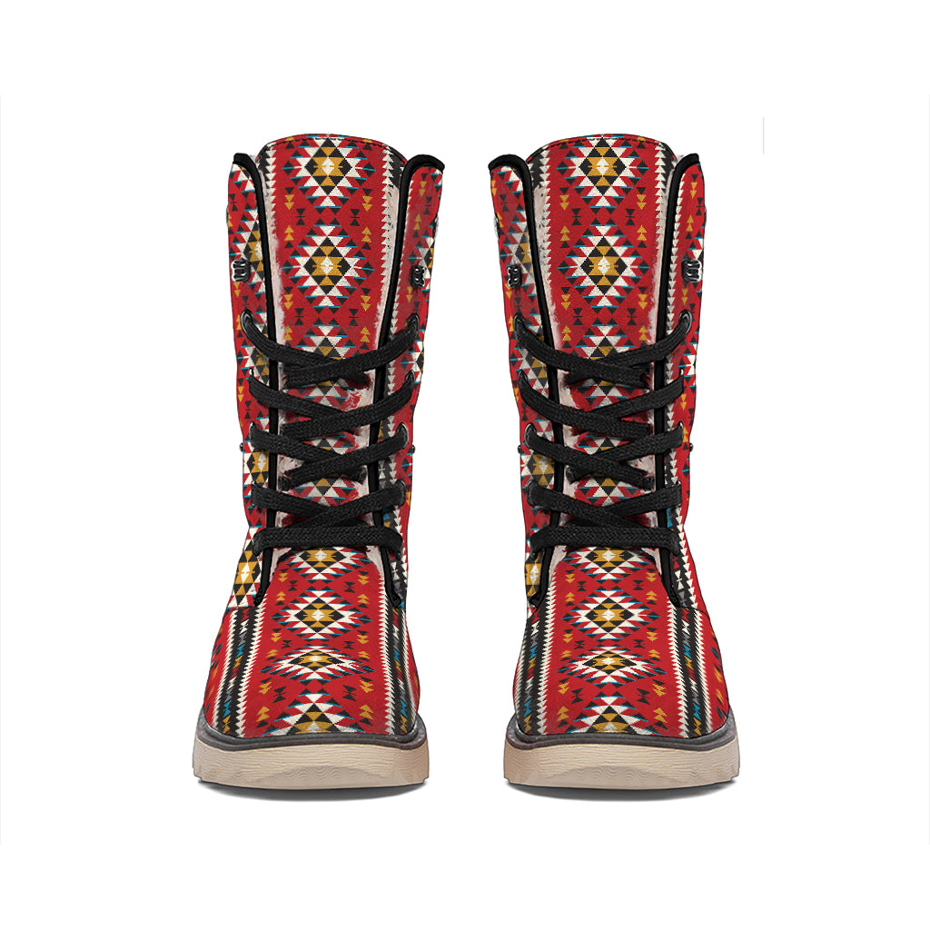 Native American Tribal Pattern Print Winter Boots