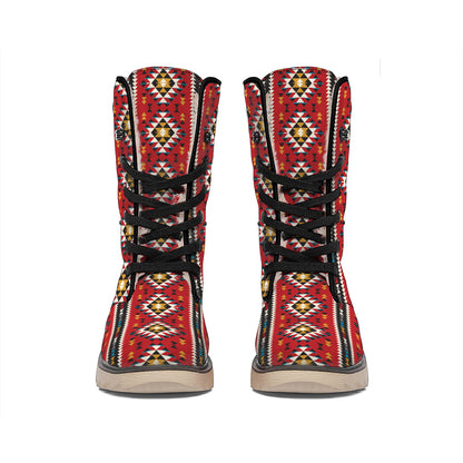 Native American Tribal Pattern Print Winter Boots