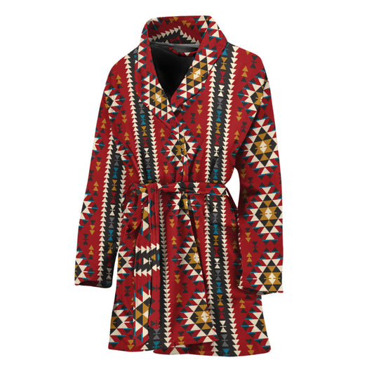 Native American Tribal Pattern Print Women's Bathrobe