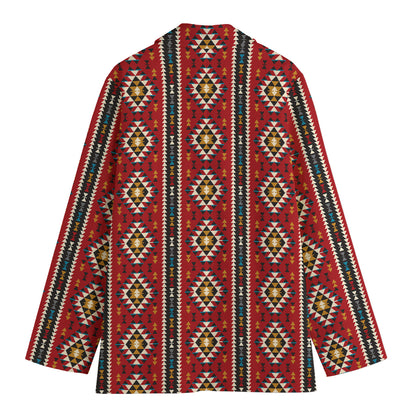 Native American Tribal Pattern Print Women's Blazer