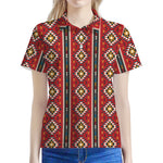 Native American Tribal Pattern Print Women's Polo Shirt