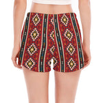 Native American Tribal Pattern Print Women's Split Running Shorts