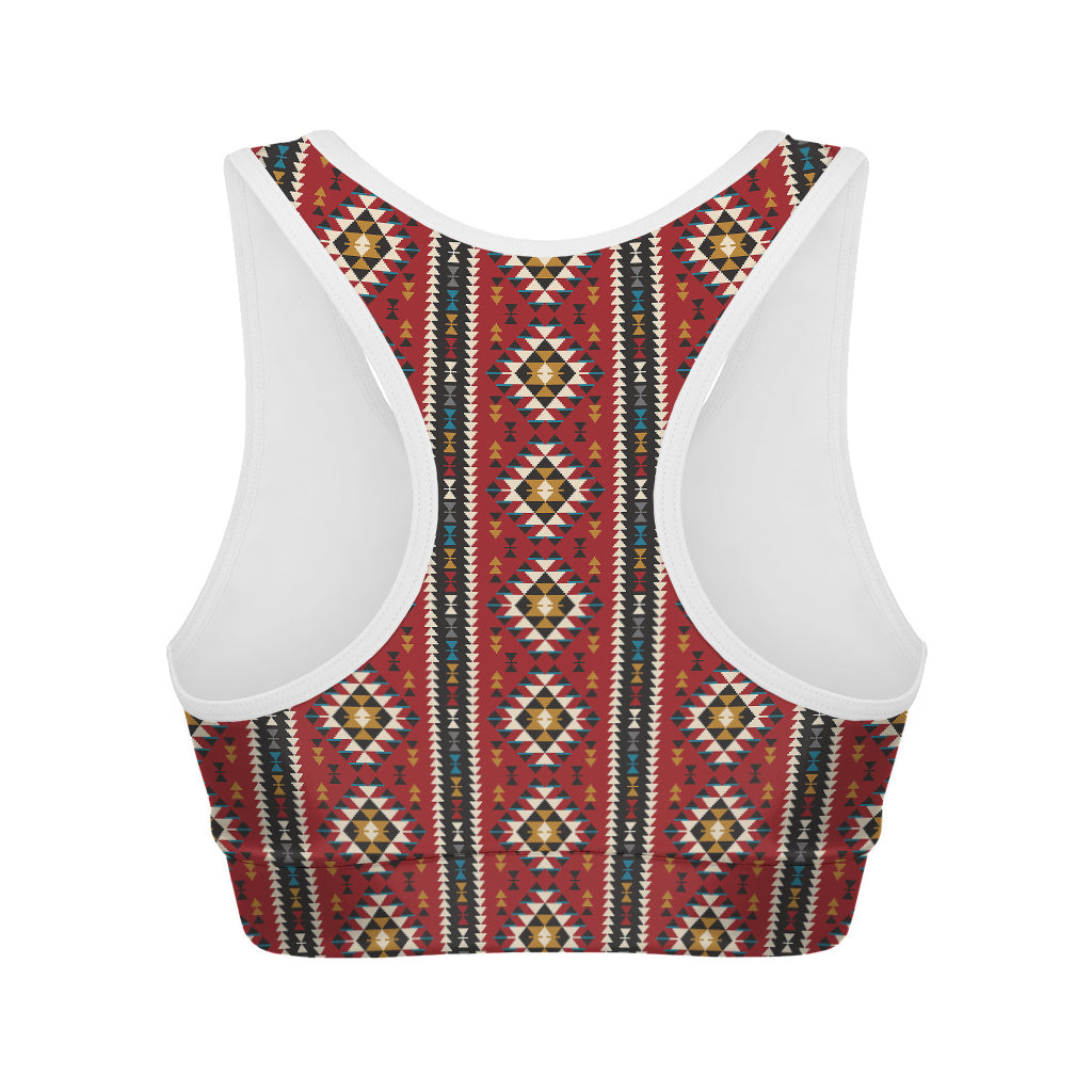 Native American Tribal Pattern Print Women's Sports Bra