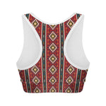 Native American Tribal Pattern Print Women's Sports Bra