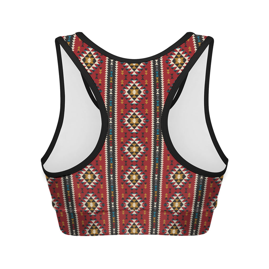 Native American Tribal Pattern Print Women's Sports Bra