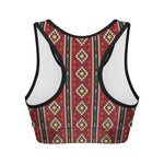 Native American Tribal Pattern Print Women's Sports Bra