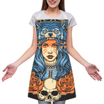 Native American Wolf Girl Print Adjustable Apron