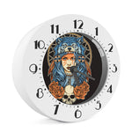 Native American Wolf Girl Print Alarm Clock