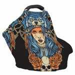 Native American Wolf Girl Print Baby Seat Cover