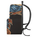 Native American Wolf Girl Print Backpack