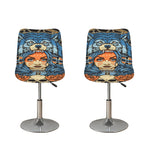 Native American Wolf Girl Print Bar Stool Covers