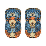 Native American Wolf Girl Print Bar Stool Covers