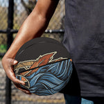 Native American Wolf Girl Print Basketball