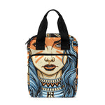 Native American Wolf Girl Print Bible Tote Bag
