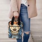 Native American Wolf Girl Print Bible Tote Bag