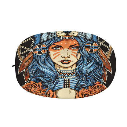 Native American Wolf Girl Print Car Side Mirror Covers