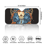 Native American Wolf Girl Print Car Windshield Sun Shade