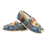 Native American Wolf Girl Print Casual Shoes