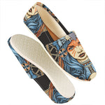 Native American Wolf Girl Print Casual Shoes