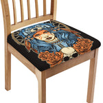 Native American Wolf Girl Print Chair Cushion Cover