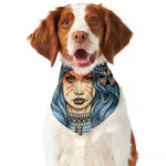 Native American Wolf Girl Print Dog Bandana
