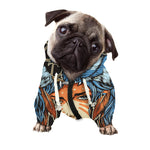 Native American Wolf Girl Print Dog Zip Up Hoodie