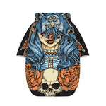 Native American Wolf Girl Print Dog Zip Up Hoodie