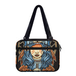 Native American Wolf Girl Print Double Strap Bible Bag
