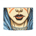 Native American Wolf Girl Print Drum Lamp Shade