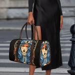 Native American Wolf Girl Print Duffle Bag
