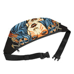 Native American Wolf Girl Print Fanny Pack
