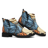 Native American Wolf Girl Print Flat Ankle Boots
