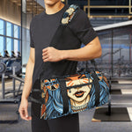 Native American Wolf Girl Print Gym Bag